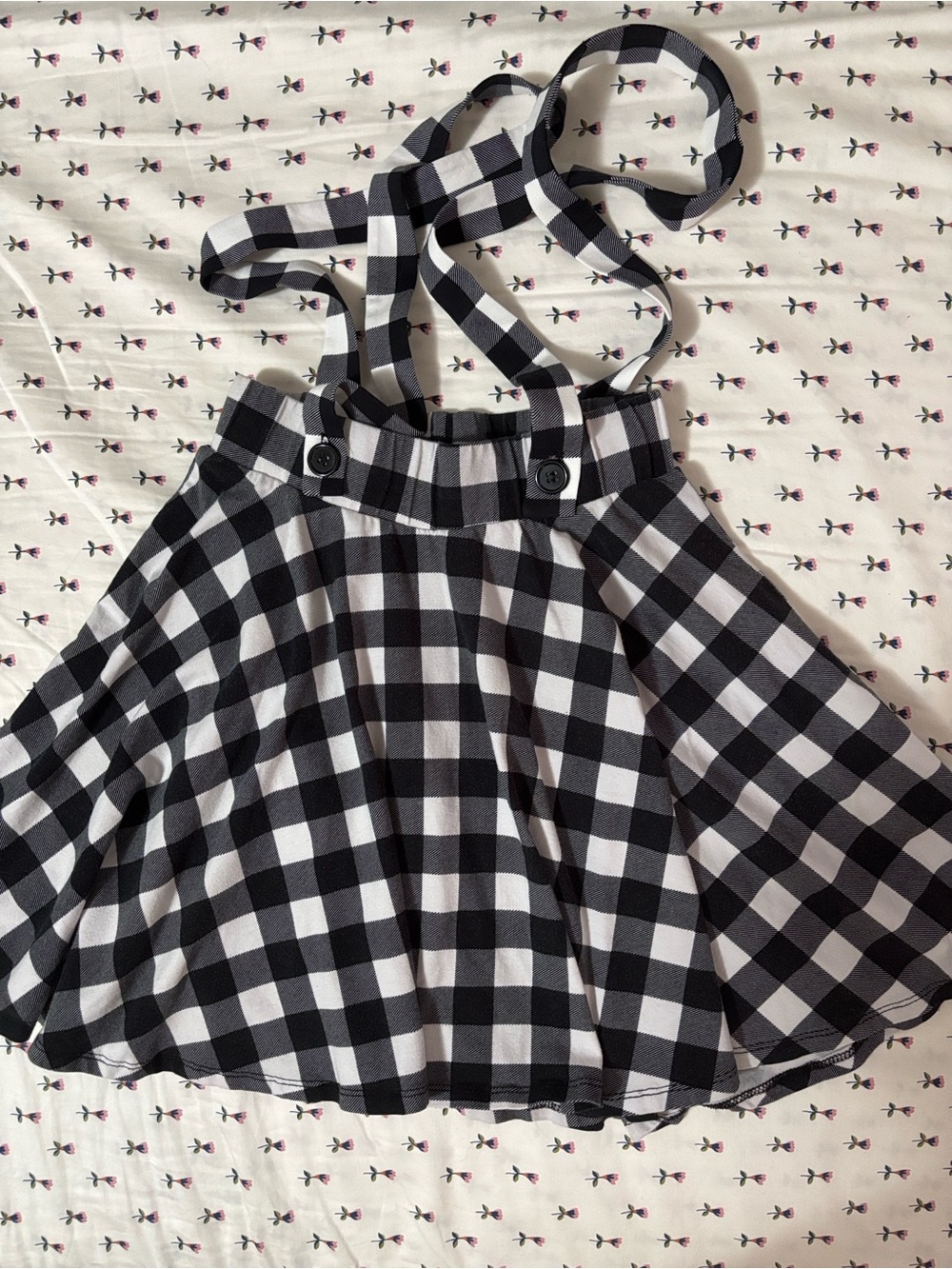 Black and White Gingham skirt Hot Topic Size Small